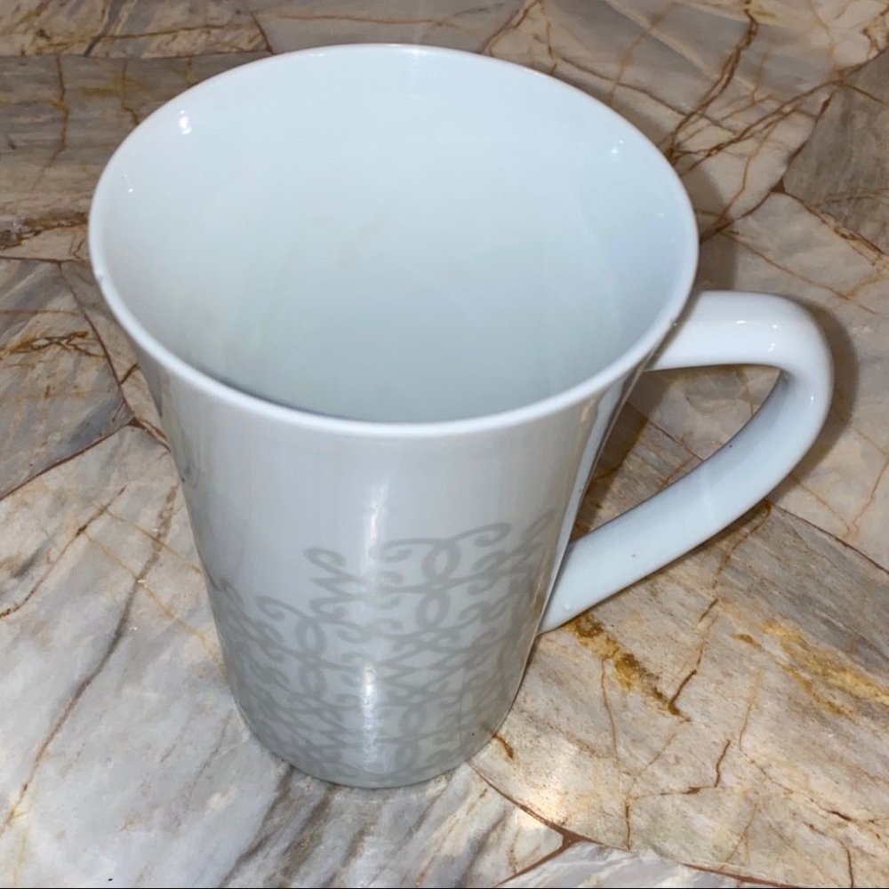 Tazo Tea Gorgeous Modern Coffee Cup Mug White